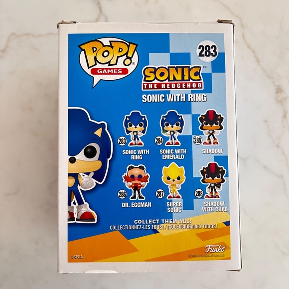 Funko Pop Games: Sonic the Hedgehog - Sonic with Ring #283 - NIB - Picture 3 of 6